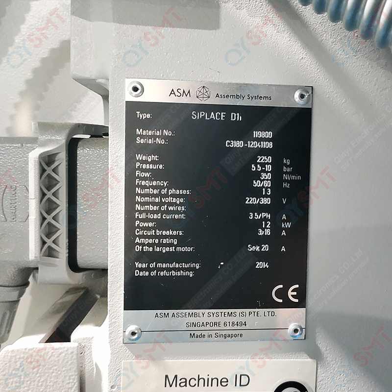 Used Pick and Place Machine/ASM SIPLACE  D1i/119800 Used Chip Mounter/#000418